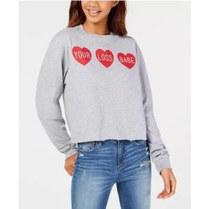 FREEZE Your Loss Babe Crop Graphic Tee M